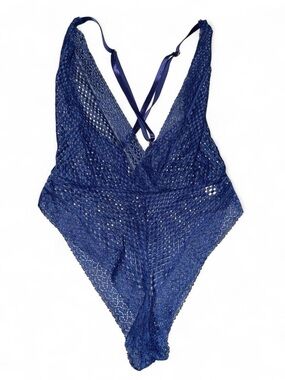 Navy Blue Lace One-Piece Bodysuit